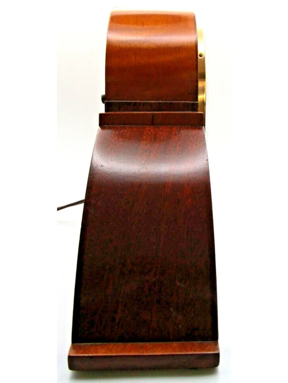 1935 Warren Telechron Co. The Brandon Clock Brown Mahogany and Maple Finish